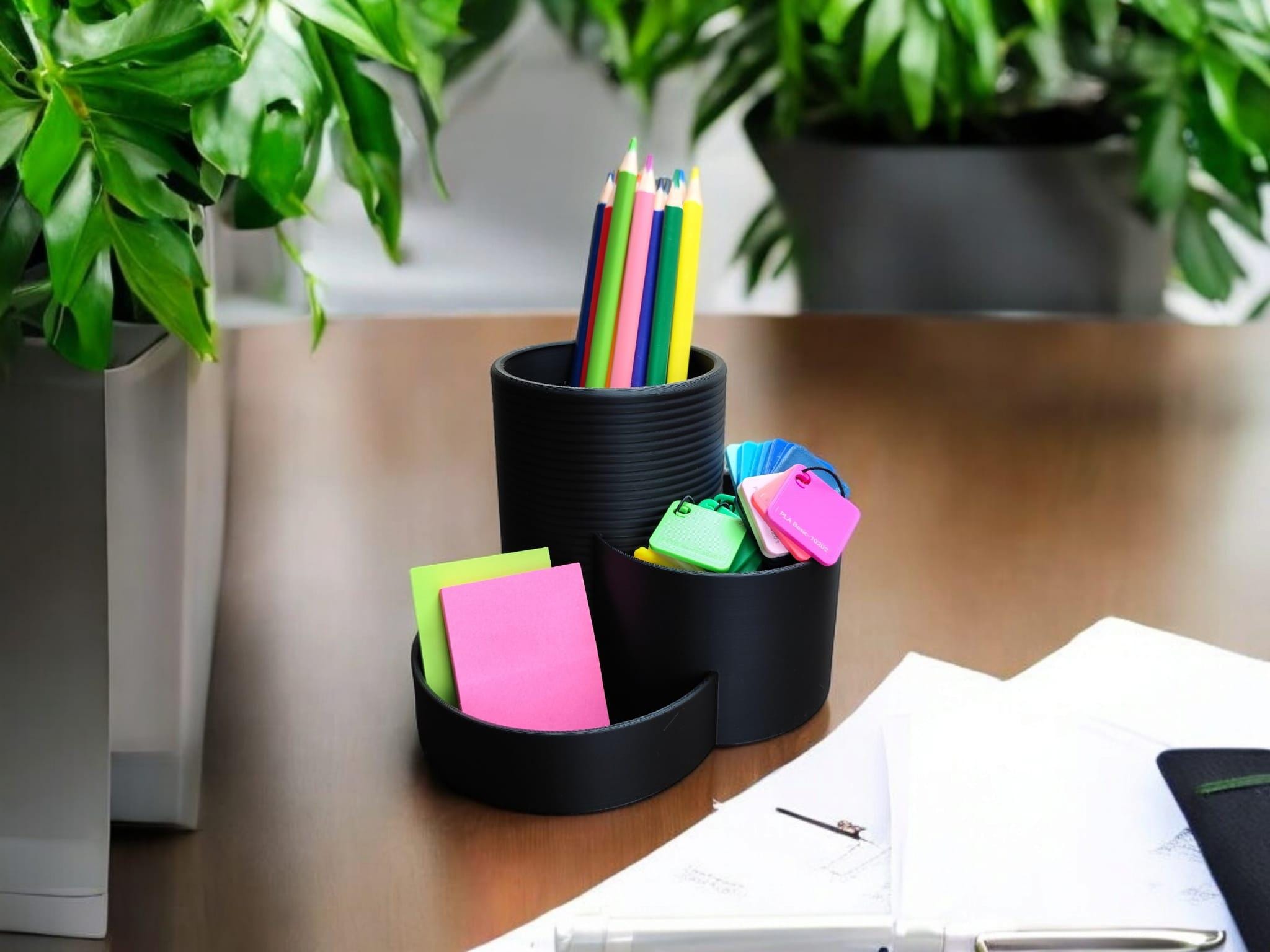 Three Cups - The Modern Office Organizer For Pens, Markers, Brushes, Post-its, etc