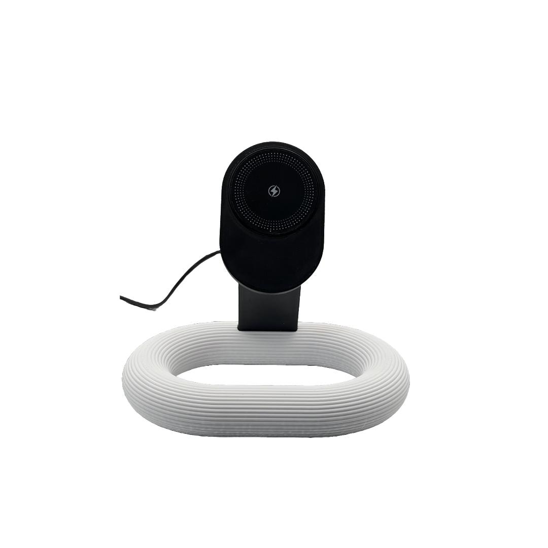 Modern MagSafe Phone Stand Charger: PET-G Aura Desk Stand