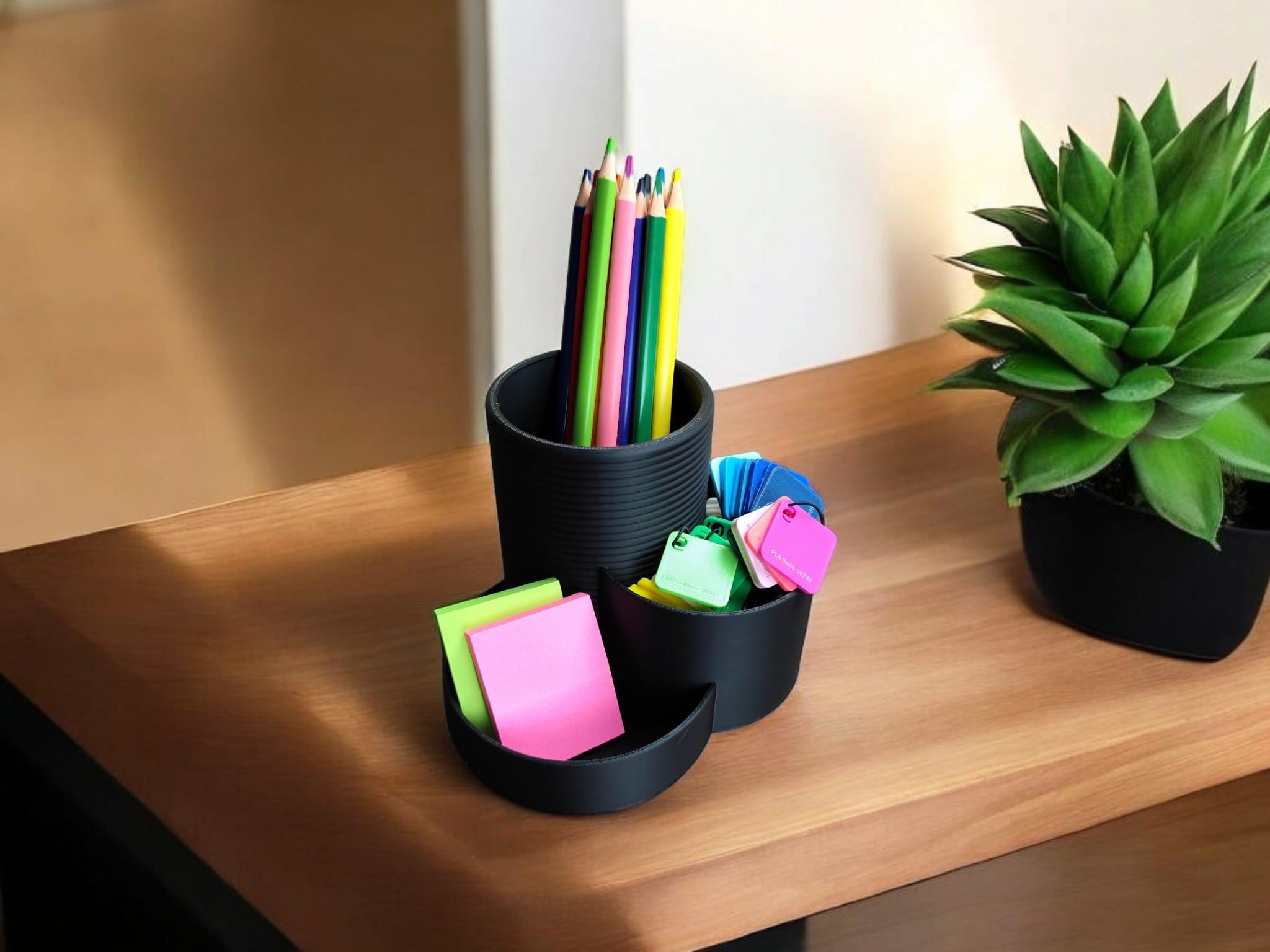 Three Cups - The Modern Office Organizer For Pens, Markers, Brushes, Post-its, etc