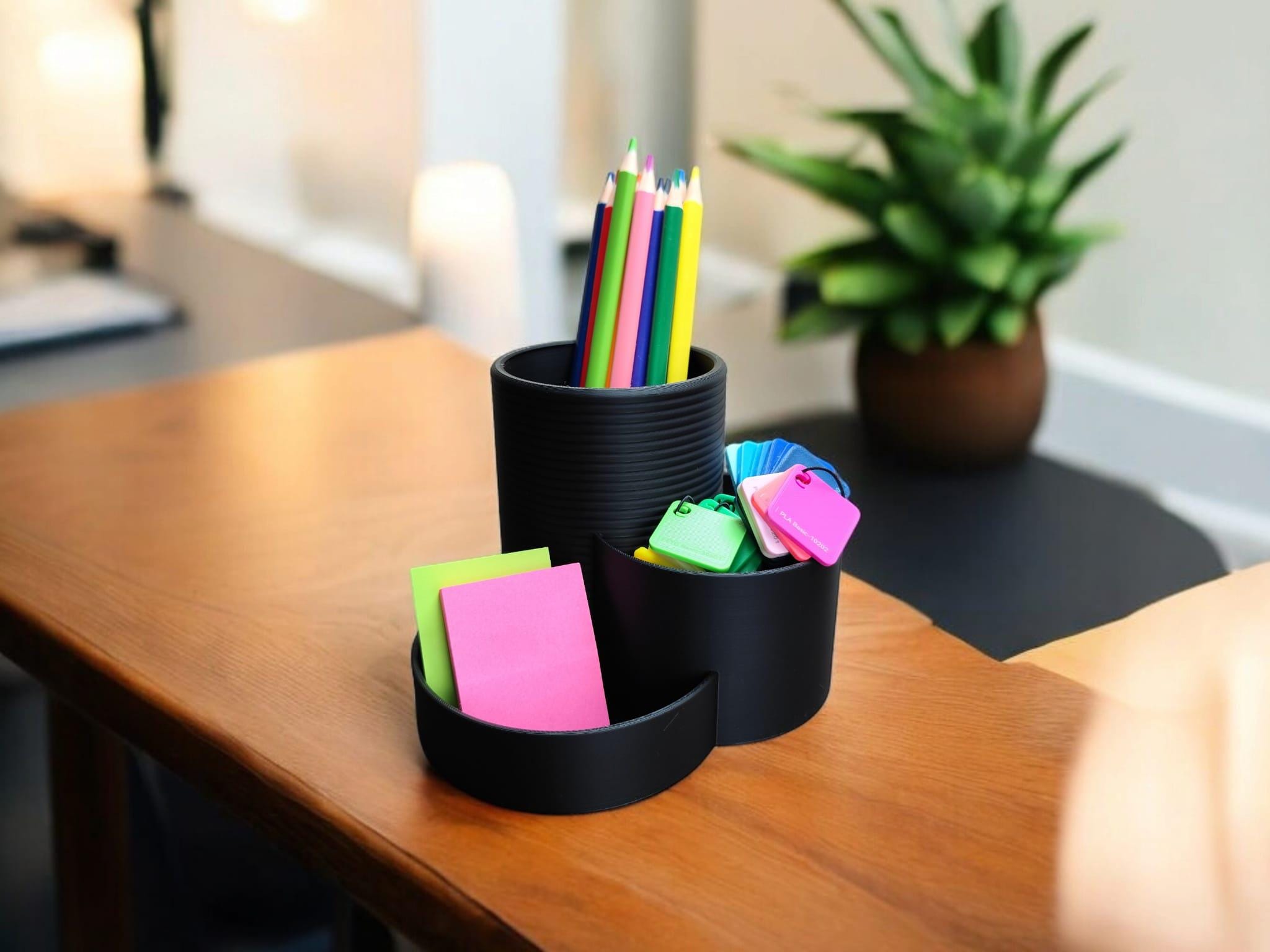 Three Cups - The Modern Office Organizer For Pens, Markers, Brushes, Post-its, etc