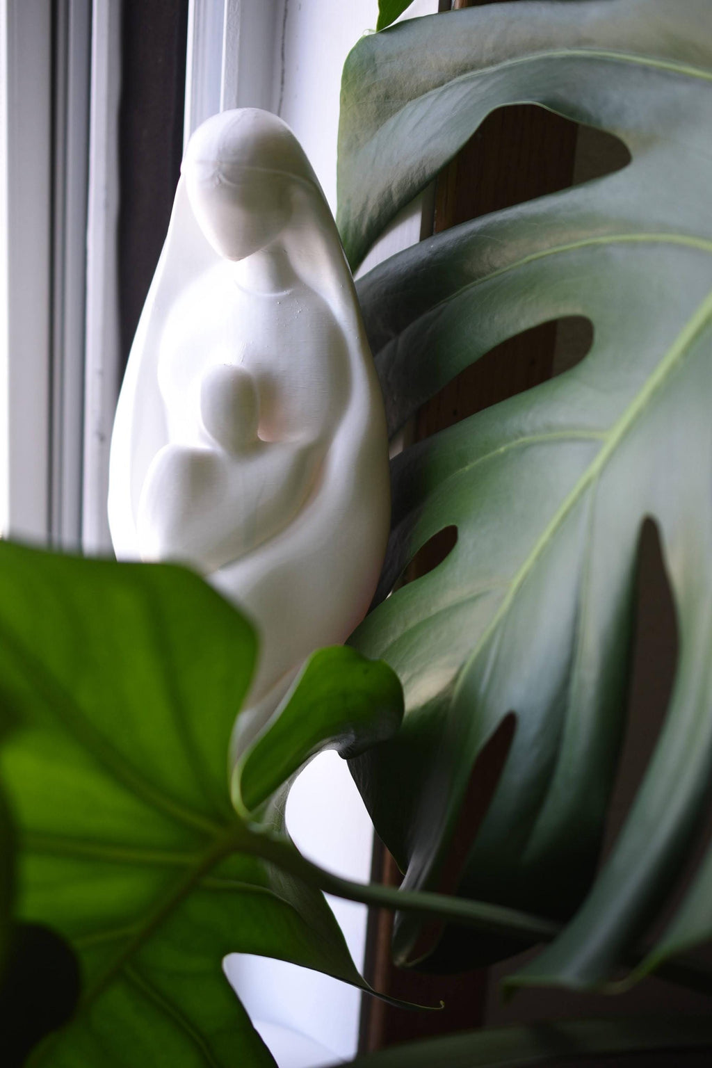 3D Printed Mary and Child Statue: Modern Religious Decor (15 inch Tall)