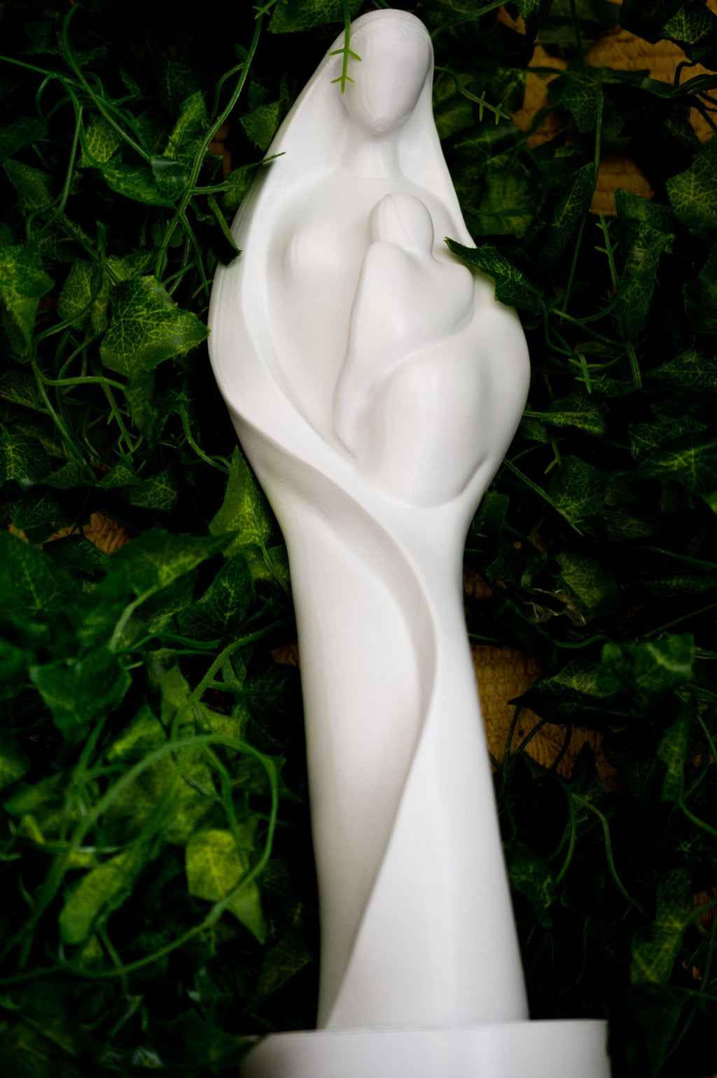 3D Printed Mary and Child Statue: Modern Religious Decor (15 inch Tall)