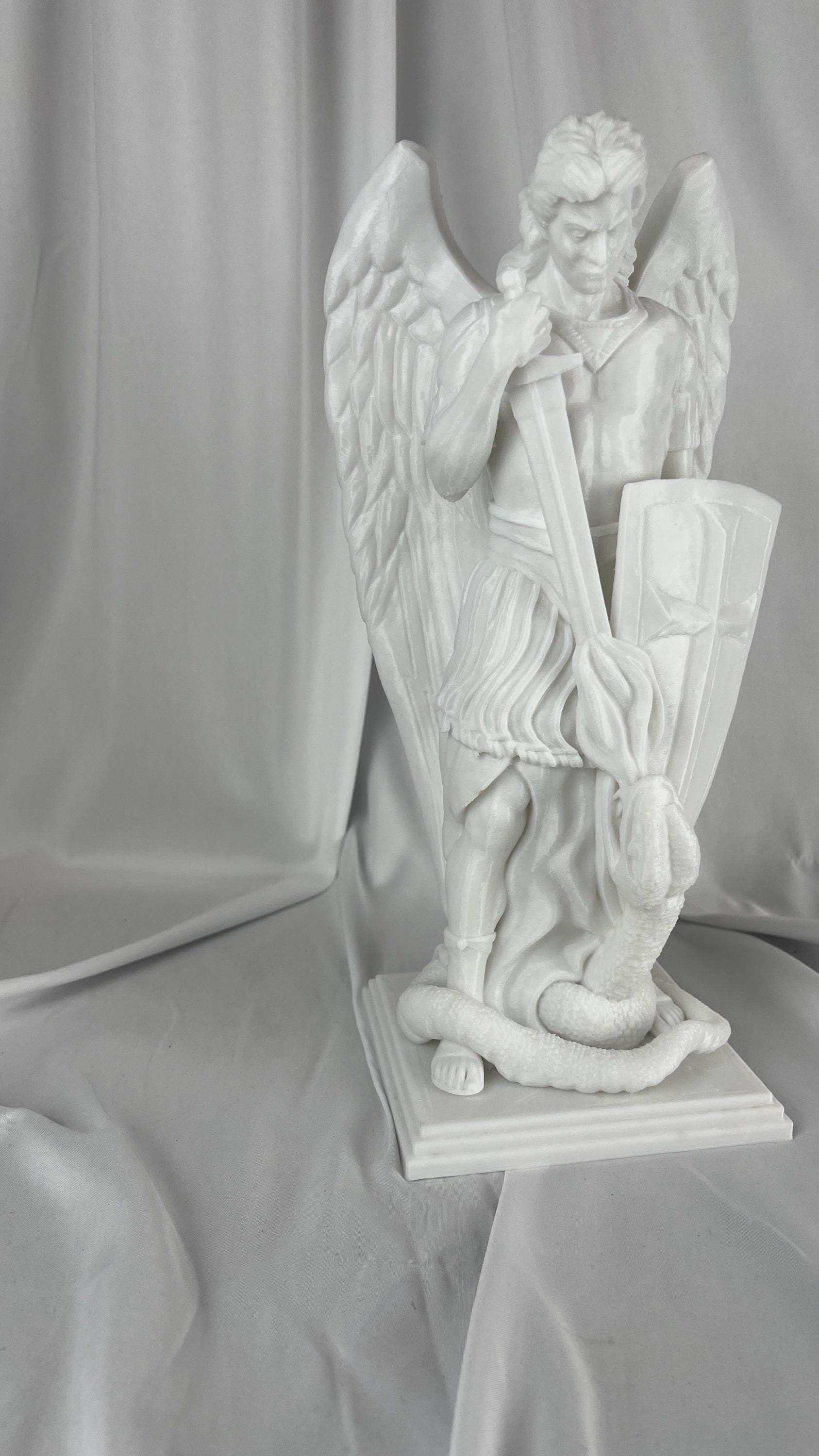 Large St. Michael Archangel Statue: 16" PETG, UV Resistant