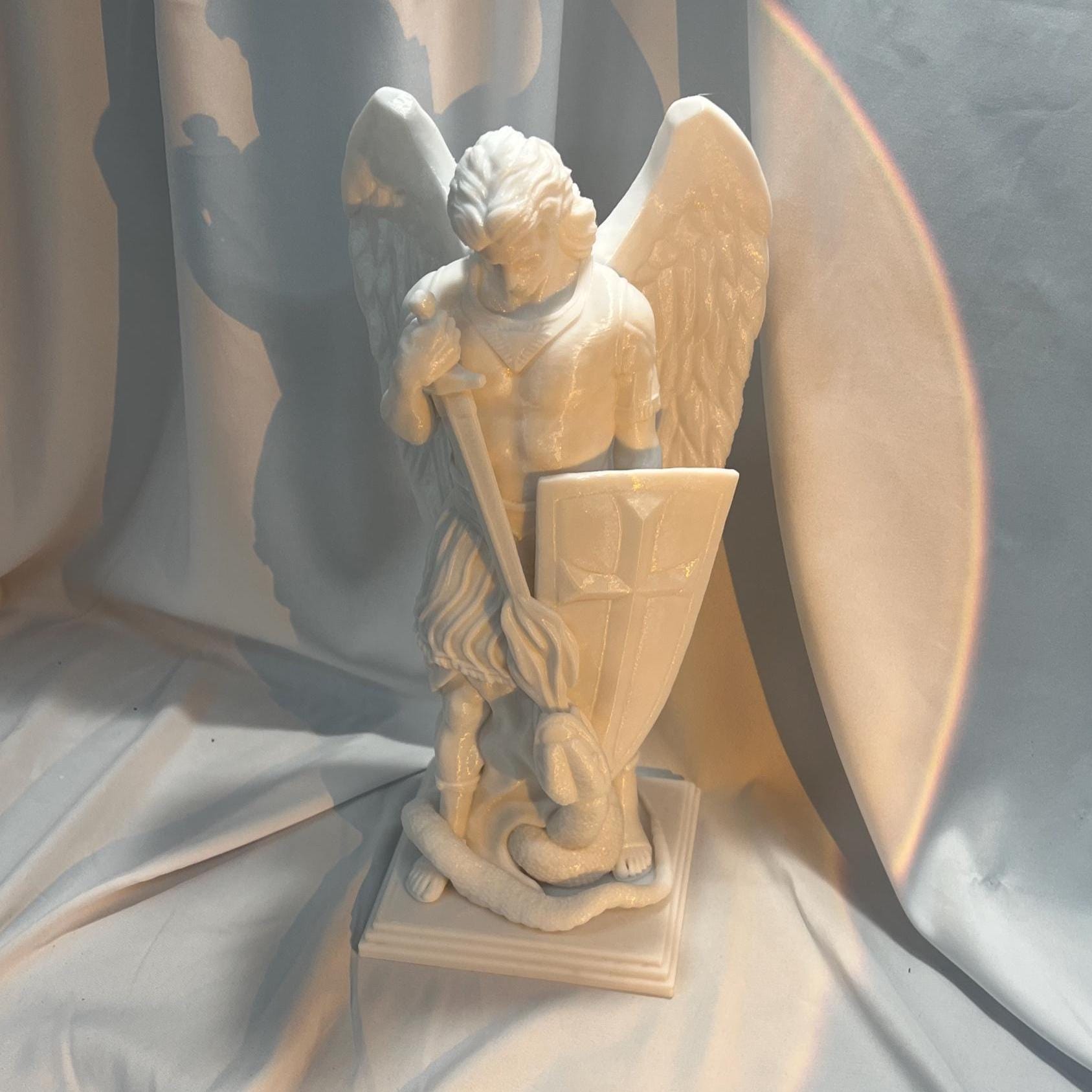 Large St. Michael Archangel Statue: 16" PETG, UV Resistant