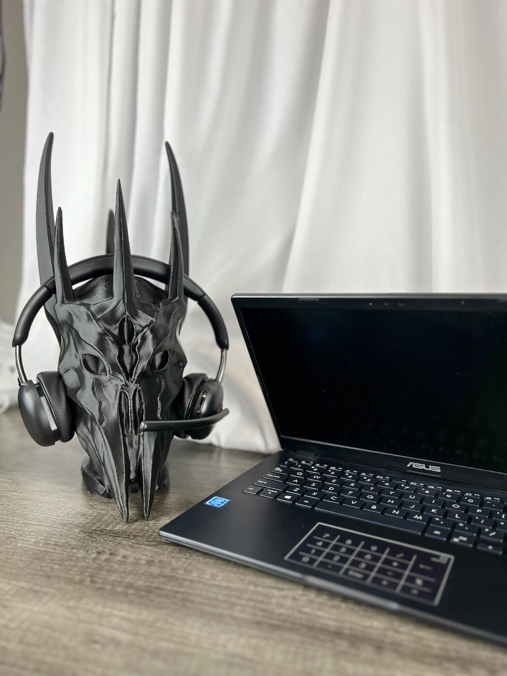 Sauron Headphone Stand: Lord of the Rings Desk Decor (16 Inches Tall)