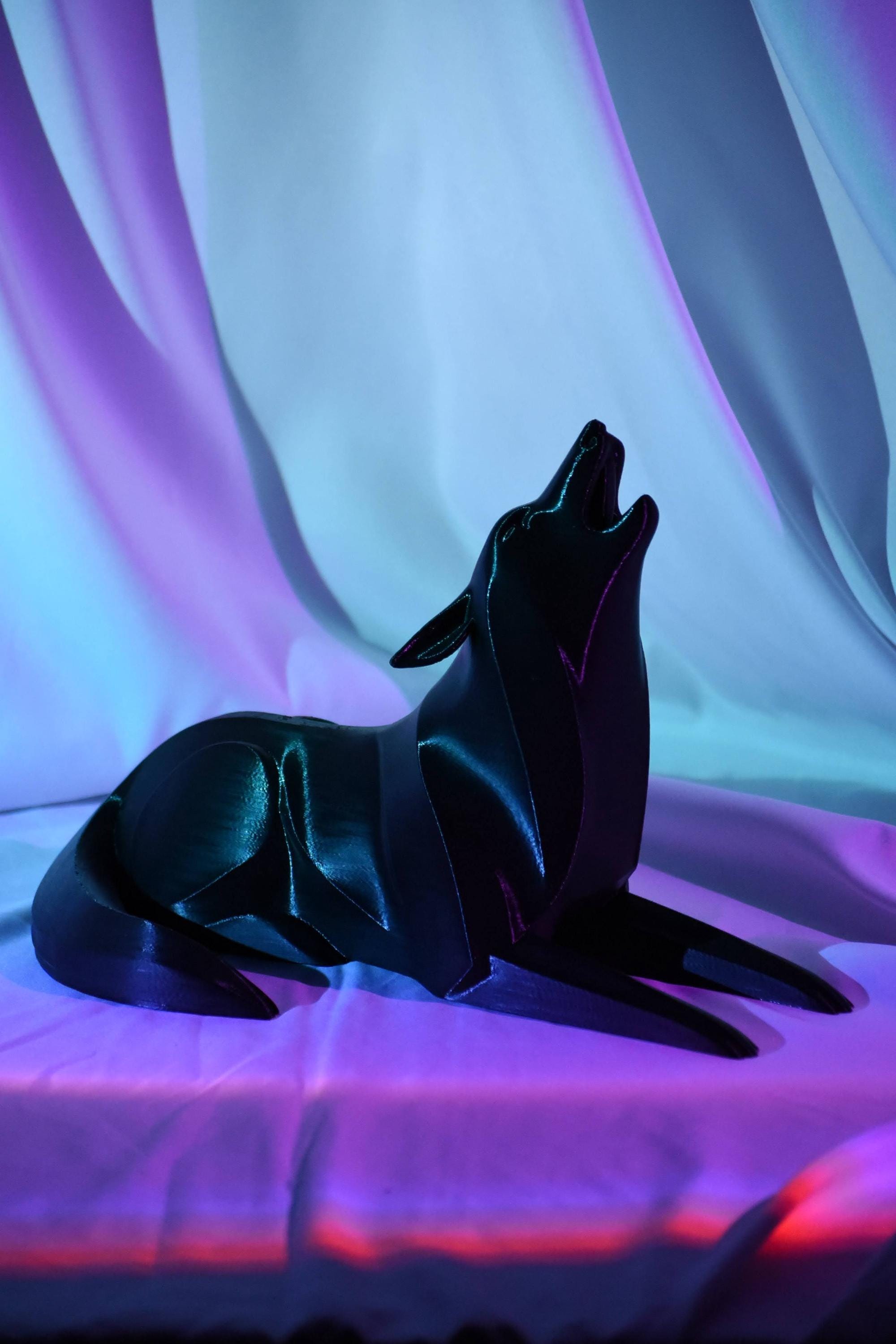 Wolves - The Mega Geometric Wolf Statues || 12" Tall Modern Geometric Minimalist Wolf Statue || Multiple Versions Available