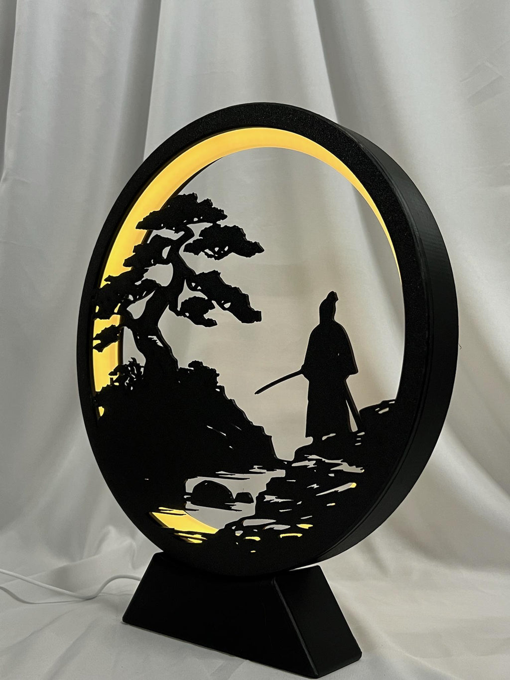 Serene Samurai Zen Garden Ring Lamp - Dimmable 5V USB Light