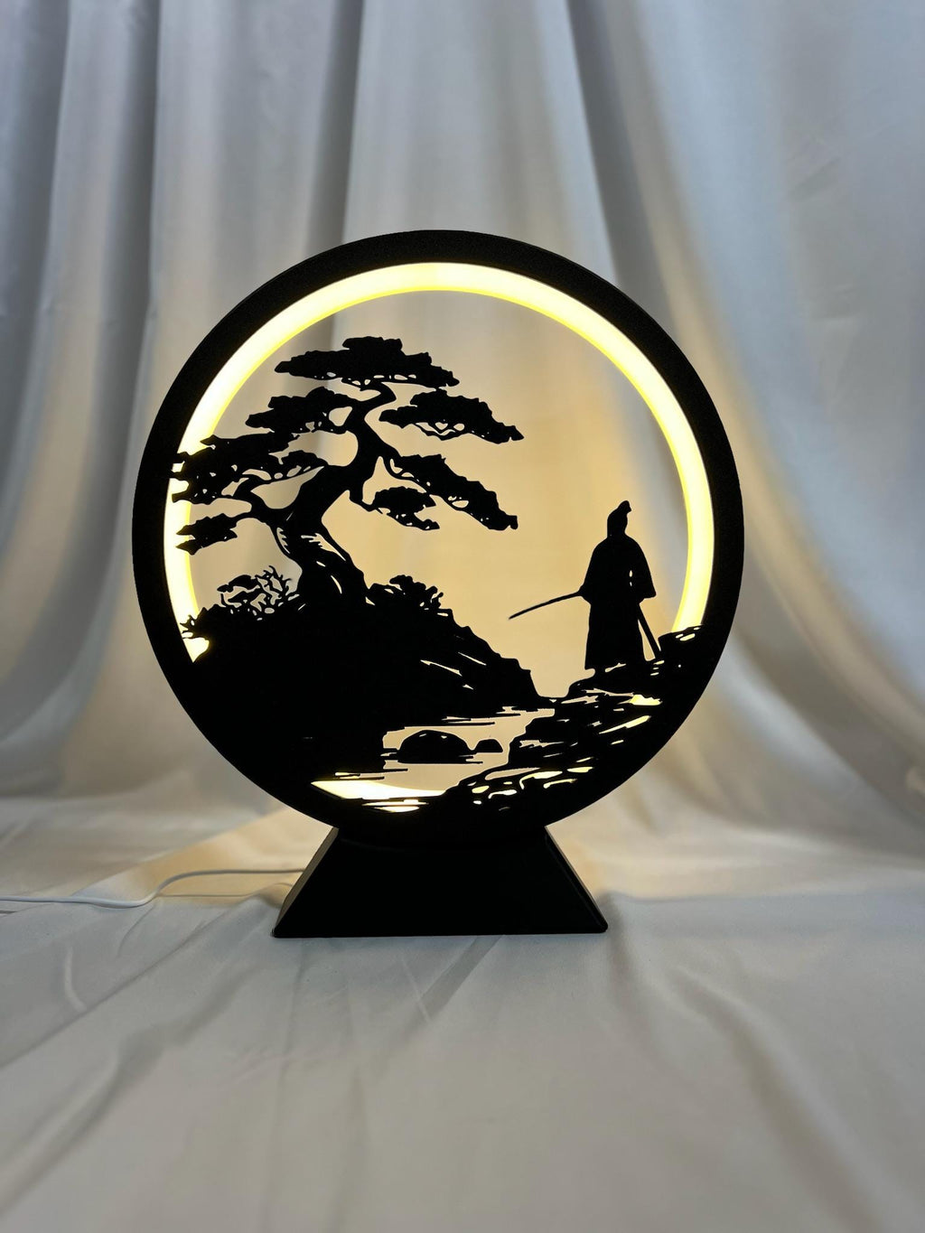 Serene Samurai Zen Garden Ring Lamp - Dimmable 5V USB Light