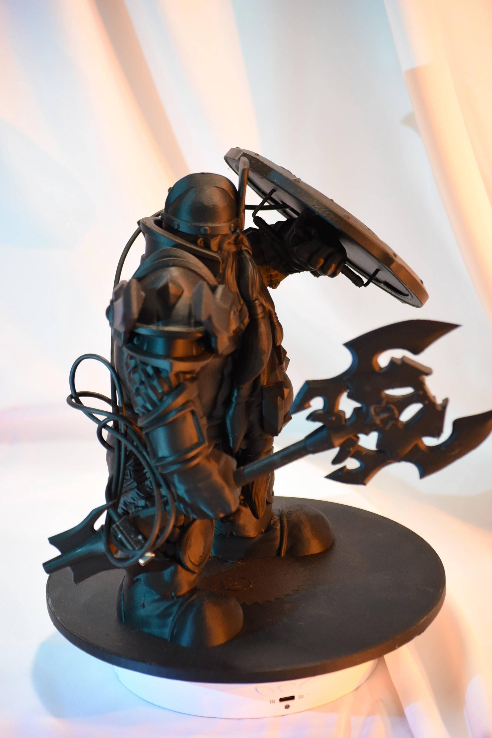 Dwarven Defender MagSafe Charger Stand: 3D Printed And Lord of the Rings Inspired Functional Decor