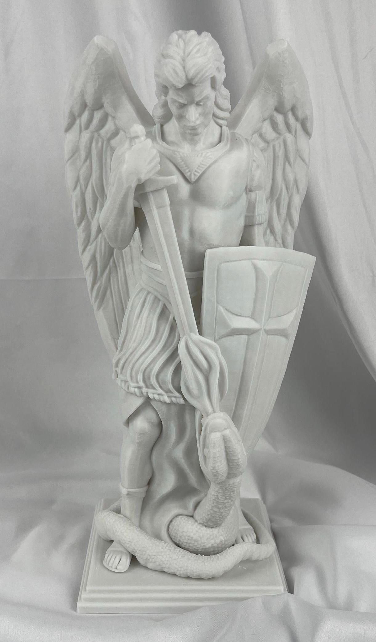 Large St. Michael Archangel Statue: 16" PETG, UV Resistant