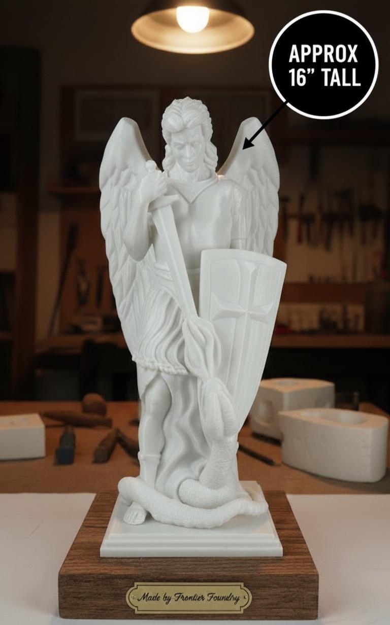 Large St. Michael Archangel Statue: 16" PETG, UV Resistant