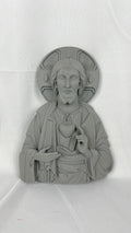 Jesus Sacred Heart Icon Inspired 3D printed Relief Wall Decor