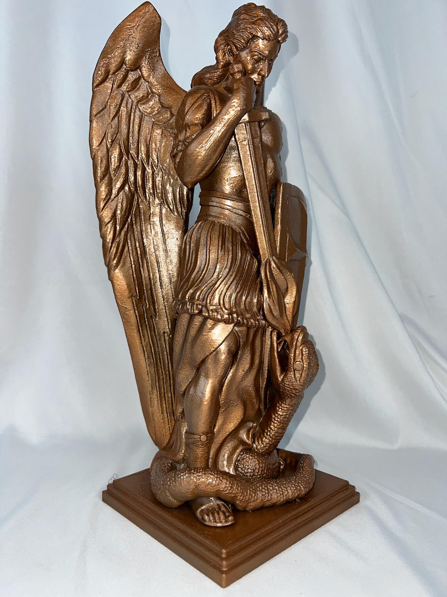 Large St. Michael Archangel Statue: 16" PETG, UV Resistant