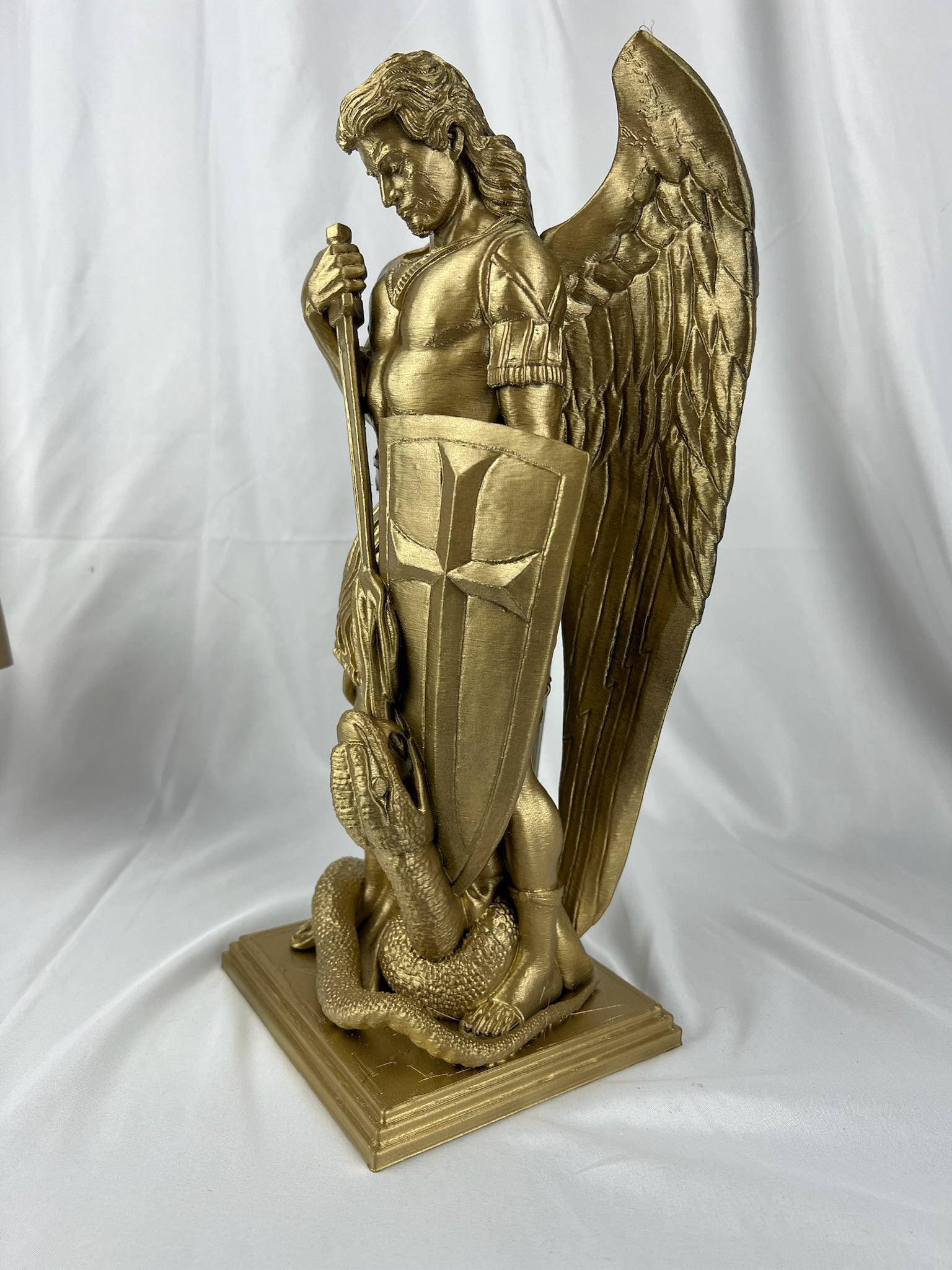 Large St. Michael Archangel Statue: 16" PETG, UV Resistant