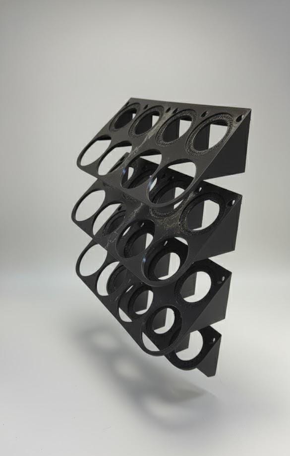 Spray Paint Can Organizer and Storage Solution - 4 Can Per Rack, Unlimited Options!