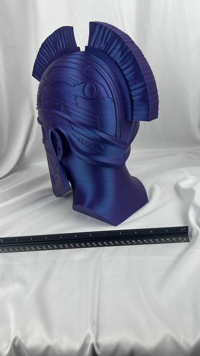 Cyberspartan Headphone Stand: 14" 3D Printed Gamer Headset Holder